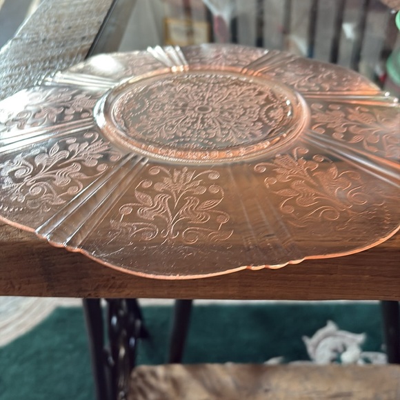 MacBeth-Evans American Sweetheart Pink Salver/Platter 12" diameter - Picture 4 of 5